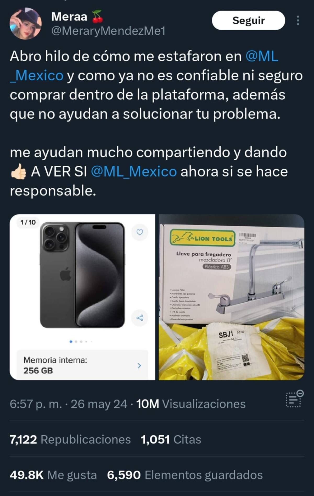 iPhone que se compró Merary.