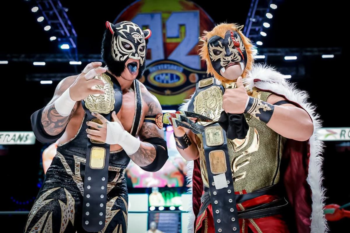 Black Tiger y Rugido. (Foto: CMLL)