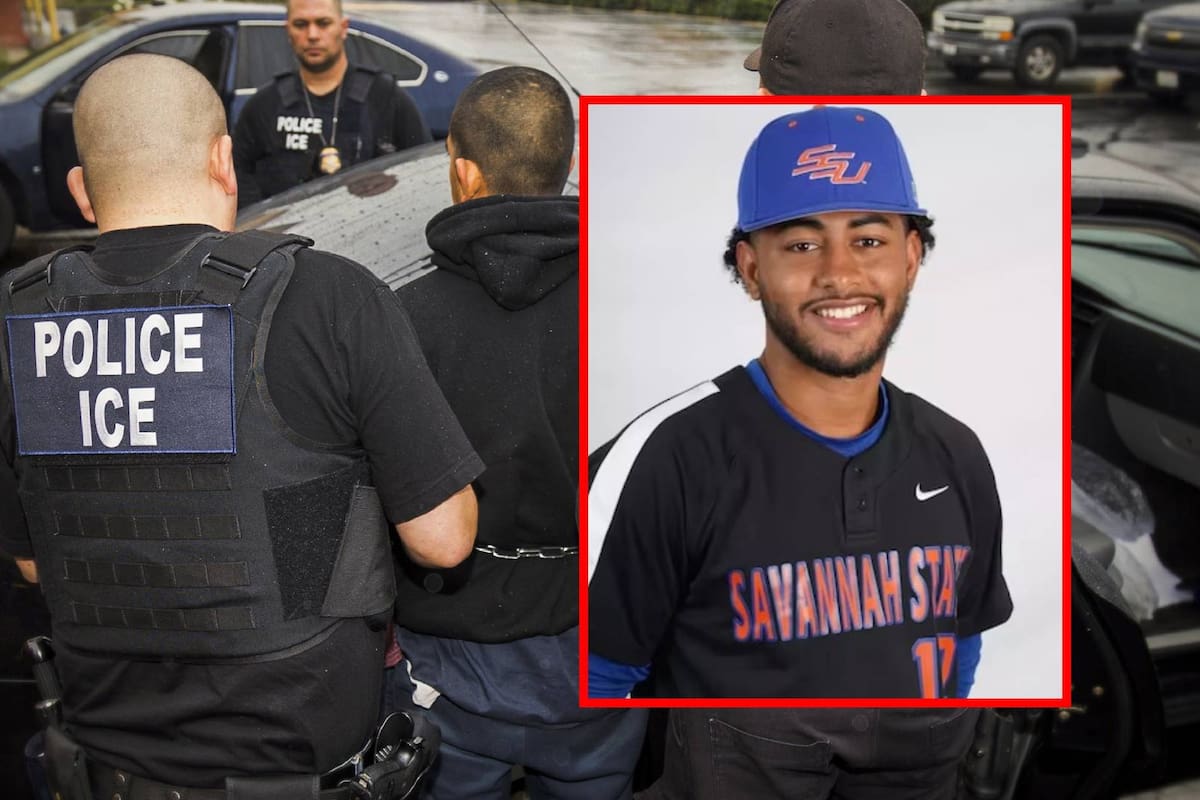 ICE arrestó a Johan Sandoval, estrella dominicana del beisbol universitario: pasó 13 días detenido por un presunto error migratorio, fue liberado mediante una fianza de 20 mil dólares, pero deberá utilizar un monitor electrónico