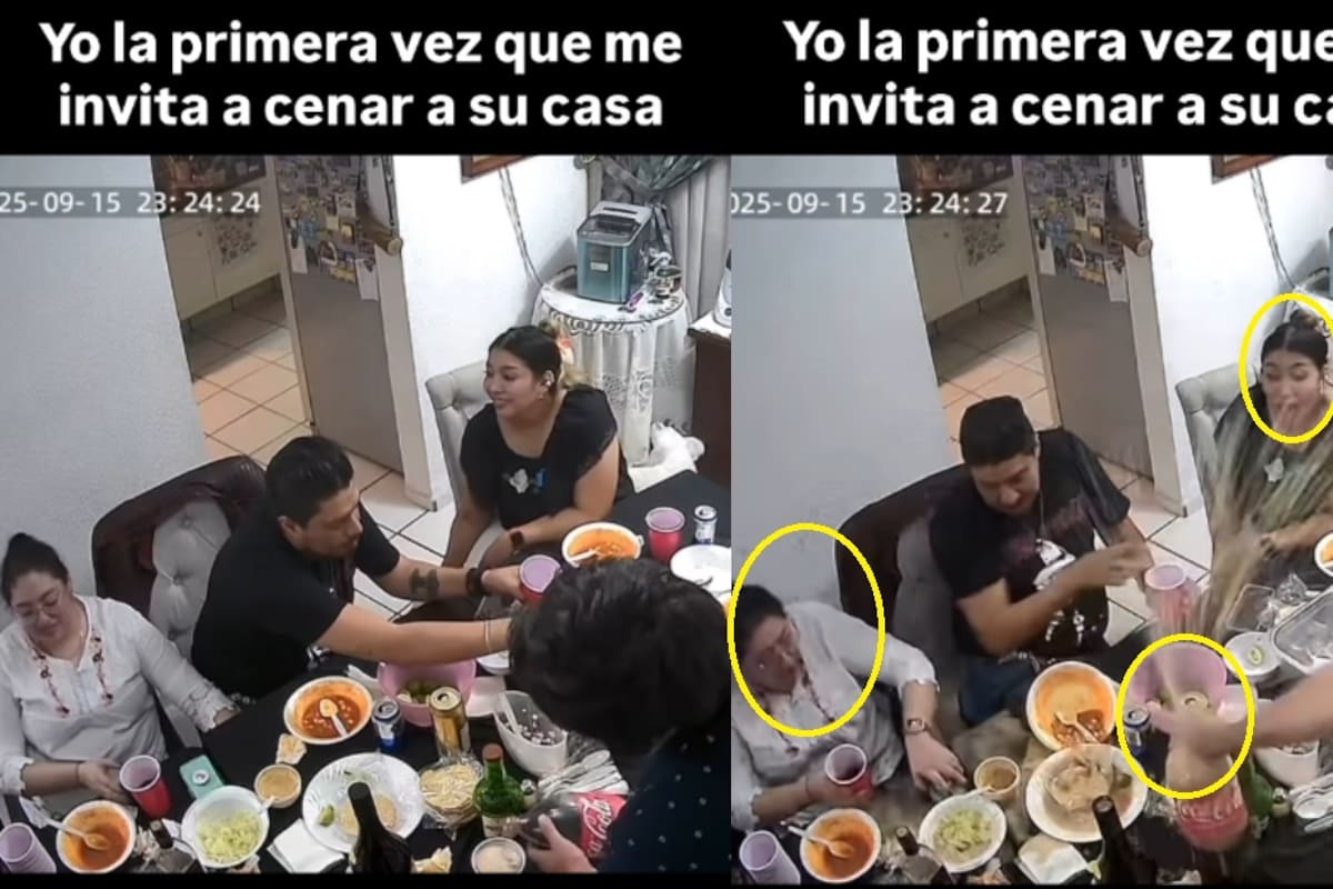 VIRAL: hombre visita a sus suegros, tiene un accidente con la soda y termina empapando a todos