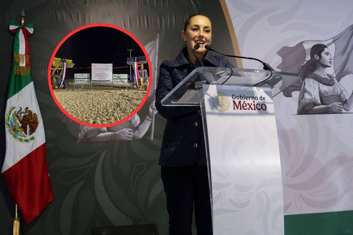 La Presidenta de México, Claudia Sheinbaum, inauguró la construcción del Hospital del IMSS en San Luis Río Colorado, Sonora. Foto: Cortesía/Redacción GH