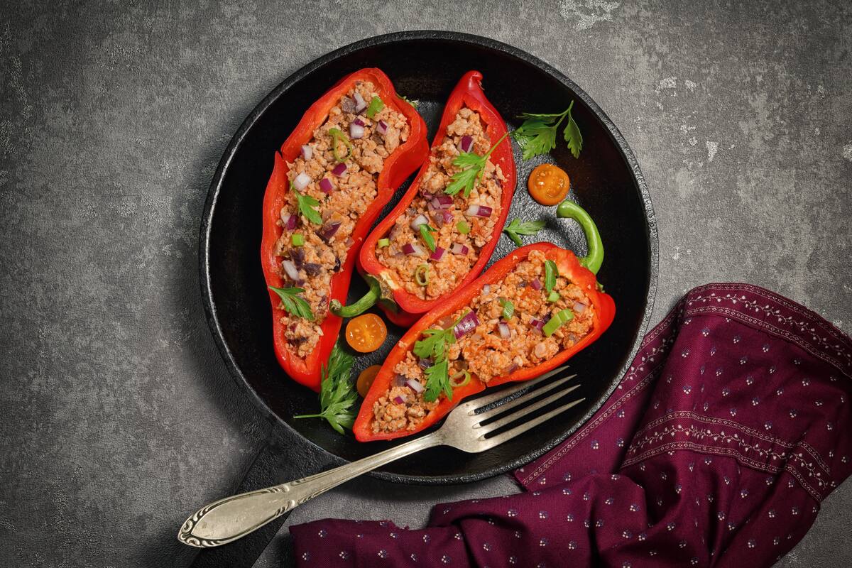 Chiles rellenos de carne