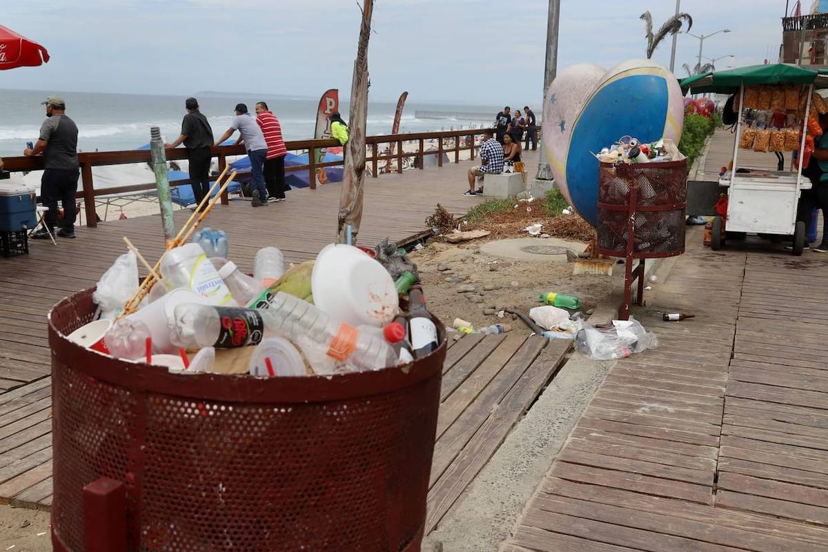 Escasean botes y abunda la basura en Tijuana