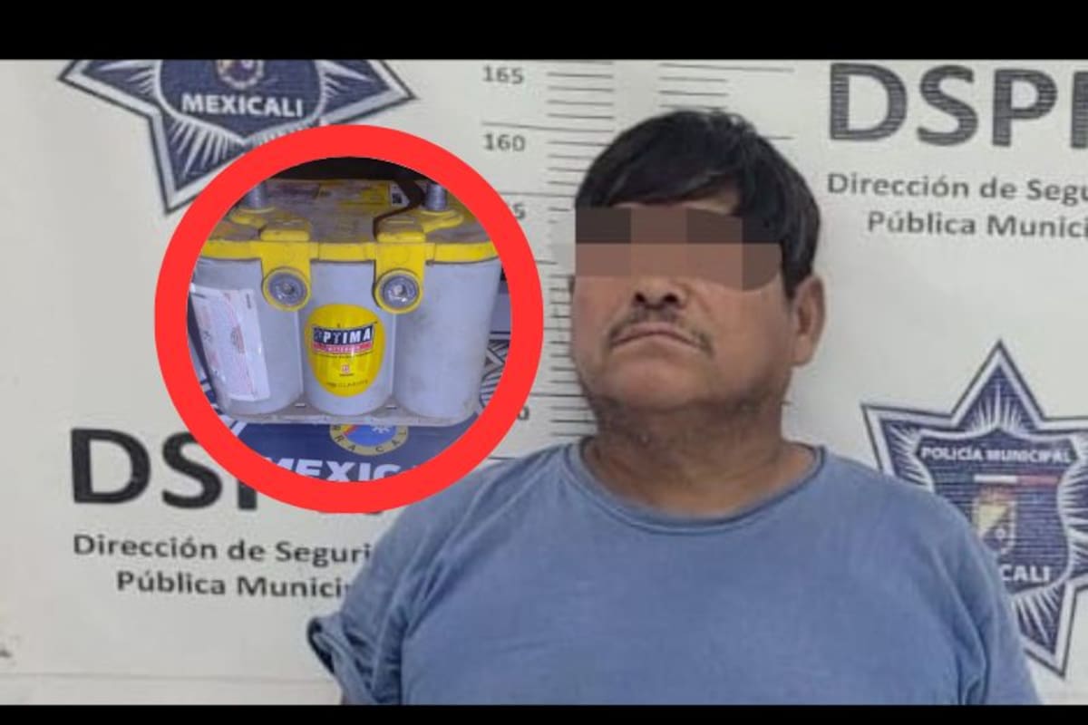 Robaba la batería de un vehículo en el Necaxa y es detenido