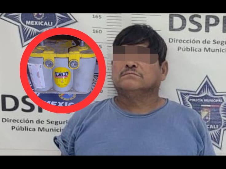 Robaba la batería de un vehículo en el Necaxa y es detenido