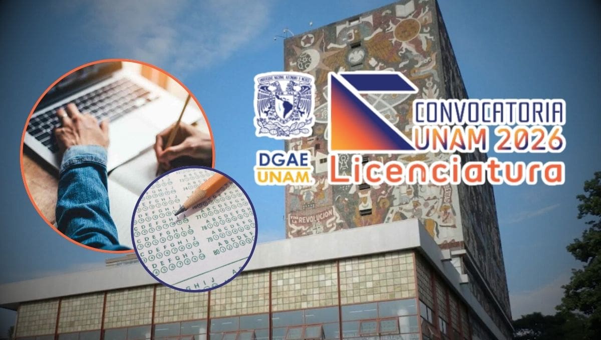 La UNAM publicó su convocatoria para ingresar a licenciatura en 2026. El examen de admisión será en línea, del 23 de mayo al 10 de junio. Estos fueron los aciertos mínimos con los que se ingresó en 2025 y así funciona el sistema de selección.