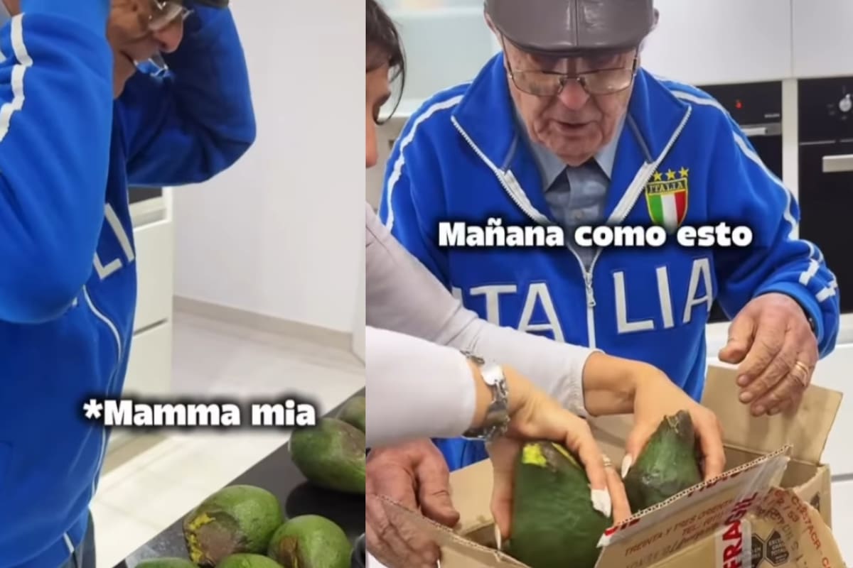 “Mamma mia, ¿todo para mí?”: abuelito se vuelve viral al recibir una caja de aguacates y reaccionar con total felicidad