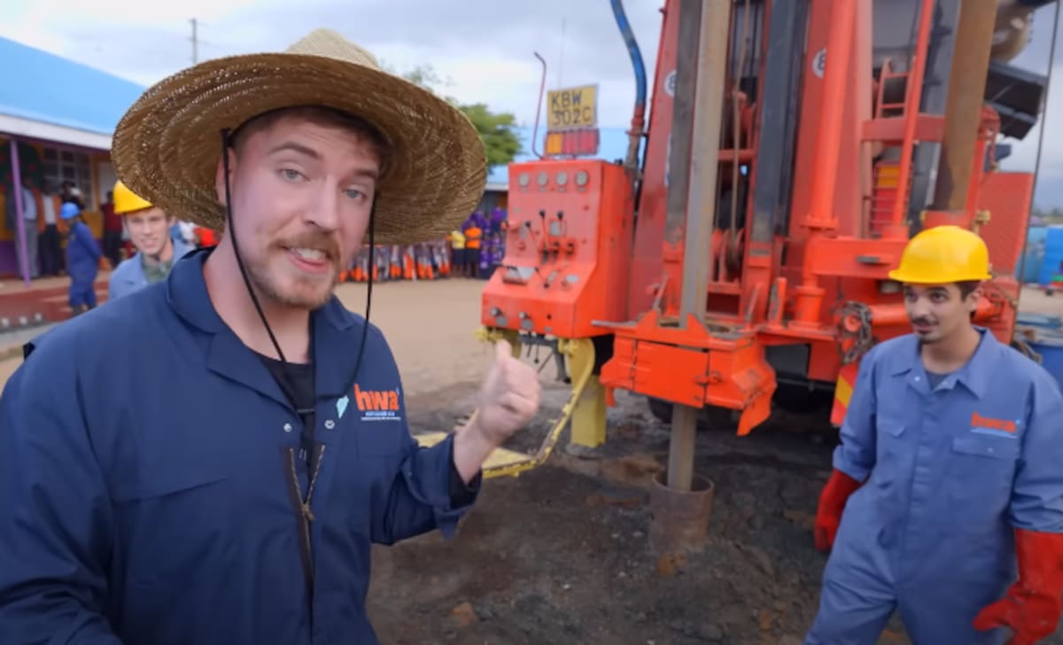MrBeast construyó 100 pozos de agua en África en 2023