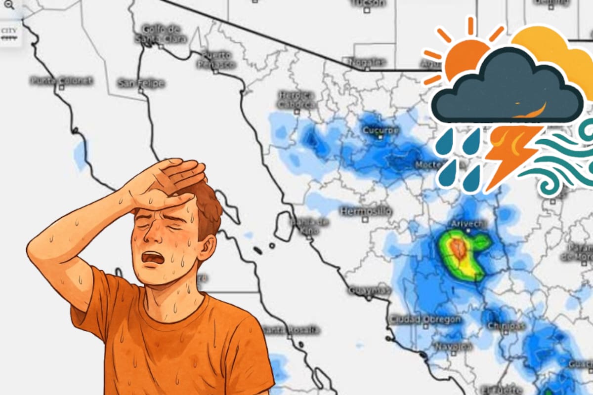 Sonora arde con temperaturas de hasta 45 grados pero también alertan por tormentas eléctricas en el sur del estado