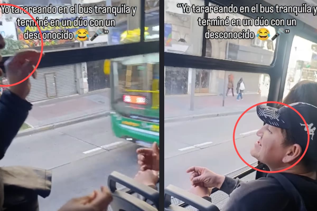 Jóvenes desconocidos comienzan a cantar Colgando en tus manos en pleno camión y terminan entre aplausos