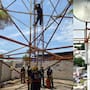 Bomberos rescatan a un hombre de una torre de 40 metros en el Centro de Ciudad Obregón