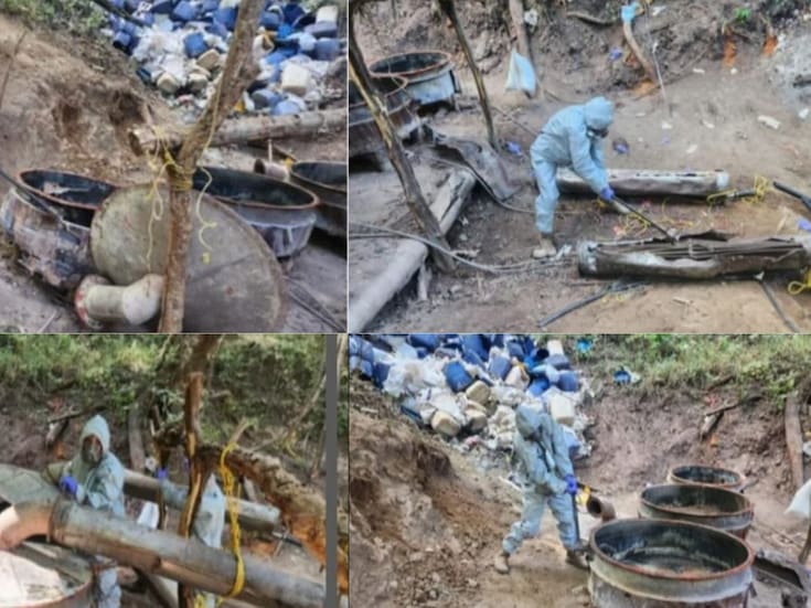 Desmantelan dos narcolaboratorios en Culiacán: uno operaba activamente con más de 5 toneladas de químicos peligrosos