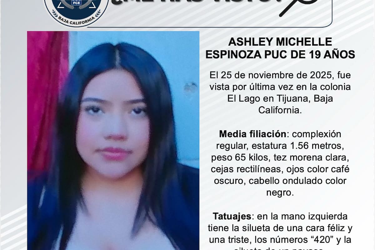 Se busca a Ashley Michelle Espinoza Puc de 19 años