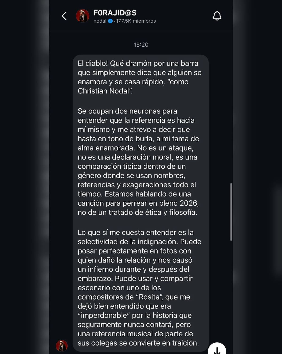 Christian Nodal responde a Cazzu | Instagram @programahoy