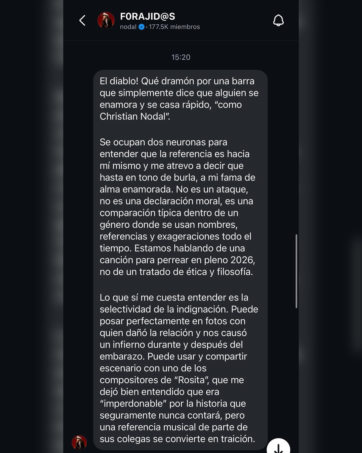 Christian Nodal responde a Cazzu | Instagram @programahoy