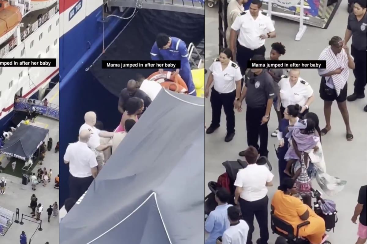 VIDEO: Madre saltó al mar para salvar a su hija de 4 años tras caer de un crucero