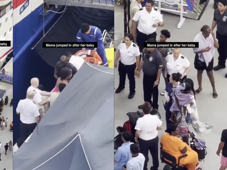 VIDEO: Madre saltó al mar para salvar a su hija de 4 años tras caer de un crucero