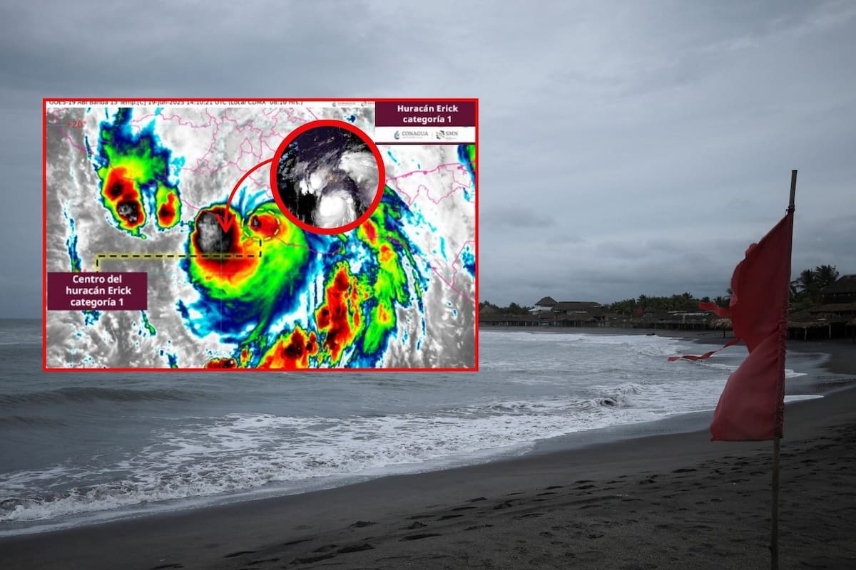 Huracán Erick se degrada a categoría 1: así será su trayectoria, según el SMN