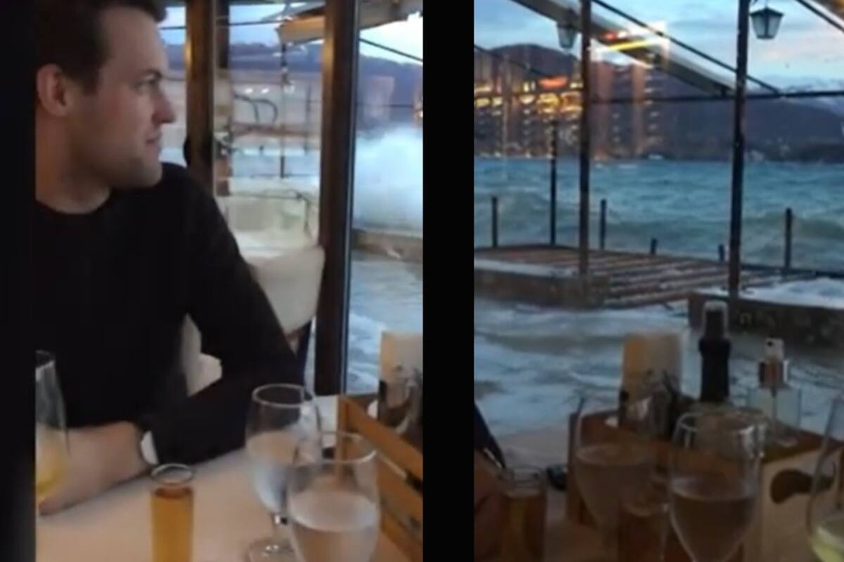 VIDEO: Cena romántica termina mal; restaurante se inunda