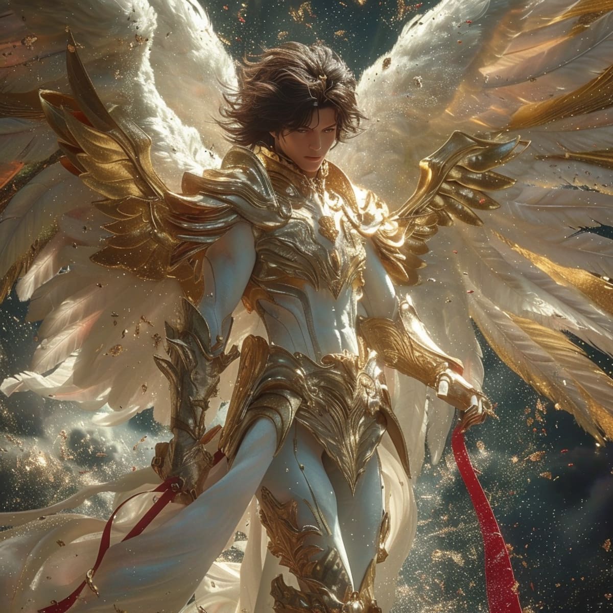 Una oda visual a Los Caballeros del Zodiaco: Seiya se presenta en todo su esplendor gracias a la innovadora IA de Midjourney.