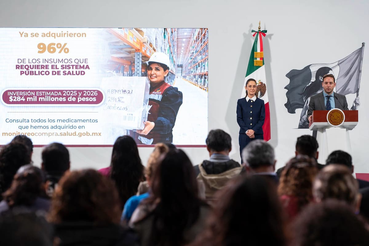 Sheinbaum anuncia que ya se compró el 96% de los insumos médicos que se requieren en el País