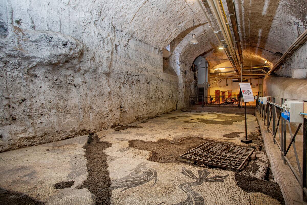 Los visitantes podrán descubrir dos grandes suelos de mosaico con azulejos blancos y negros que datan del periodo comprendido entre finales del siglo I d.C. y la dinastía Severa.