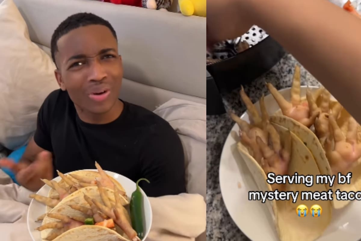 “¿Eres mexicana y no sabes hacer unos tacos de pollo?” Hombre le pide a su novia que le prepare tacos, pero ella termina jugándole una inesperada broma