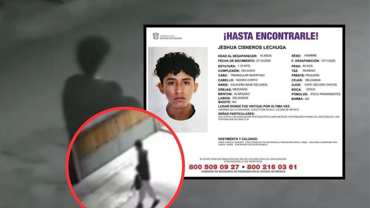 “Los jóvenes no desaparecen...A ellos se los llevan”: Continúa la búsqueda de Jeshua Cisneros, joven de 18 años desaparecido en el Edomex, en canal de aguas negras ante estancamiento de la investigación oficial por falta de imágenes de videovigilancia