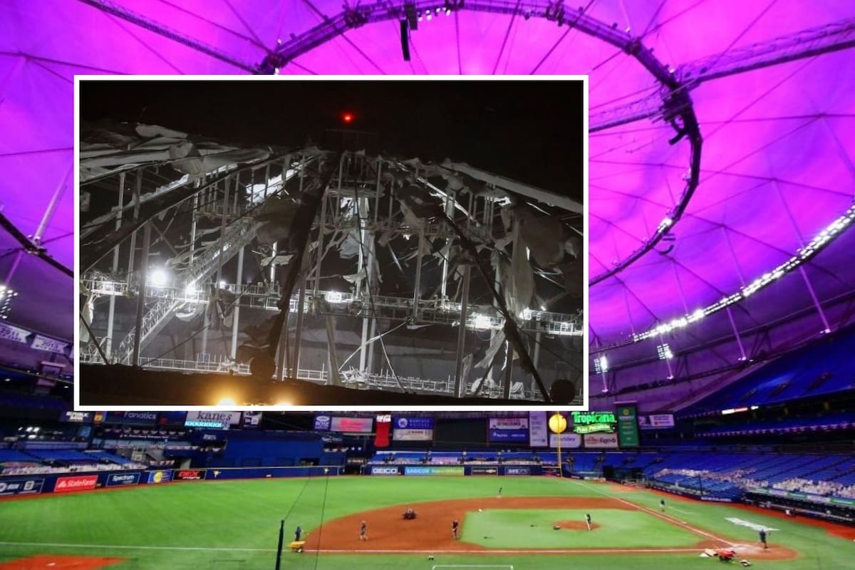 Huracán Milton: Colapsa techo del estadio de los Tampa Bay Rays