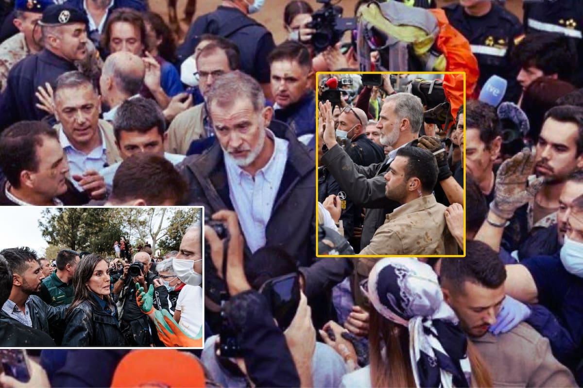 Lanzan lodo e insultos a los reyes de España, Felipe VI y Letizia, durante su visita a zonas inundadas en Valencia: “¡Asesinos!” (VIDEOS)