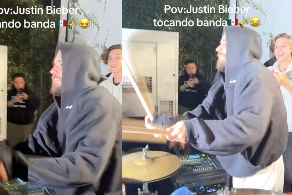 Justin Bieber se vuelve viral al tocar tambora y cantar música de banda en Los Ángeles