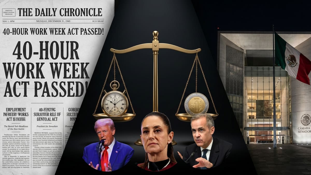 Mientras países del T-MEC como EE. UU. y Canadá operan bajo las 40 horas desde mediados del siglo XX, México se mantiene como uno de los países con mayor carga horaria de la OCDE