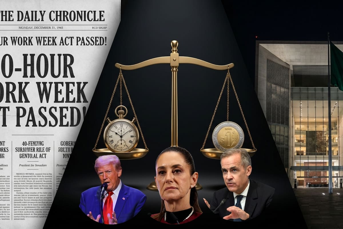 Mientras países del T-MEC como EE. UU. y Canadá operan bajo las 40 horas desde mediados del siglo XX, México se mantiene como uno de los países con mayor carga horaria de la OCDE