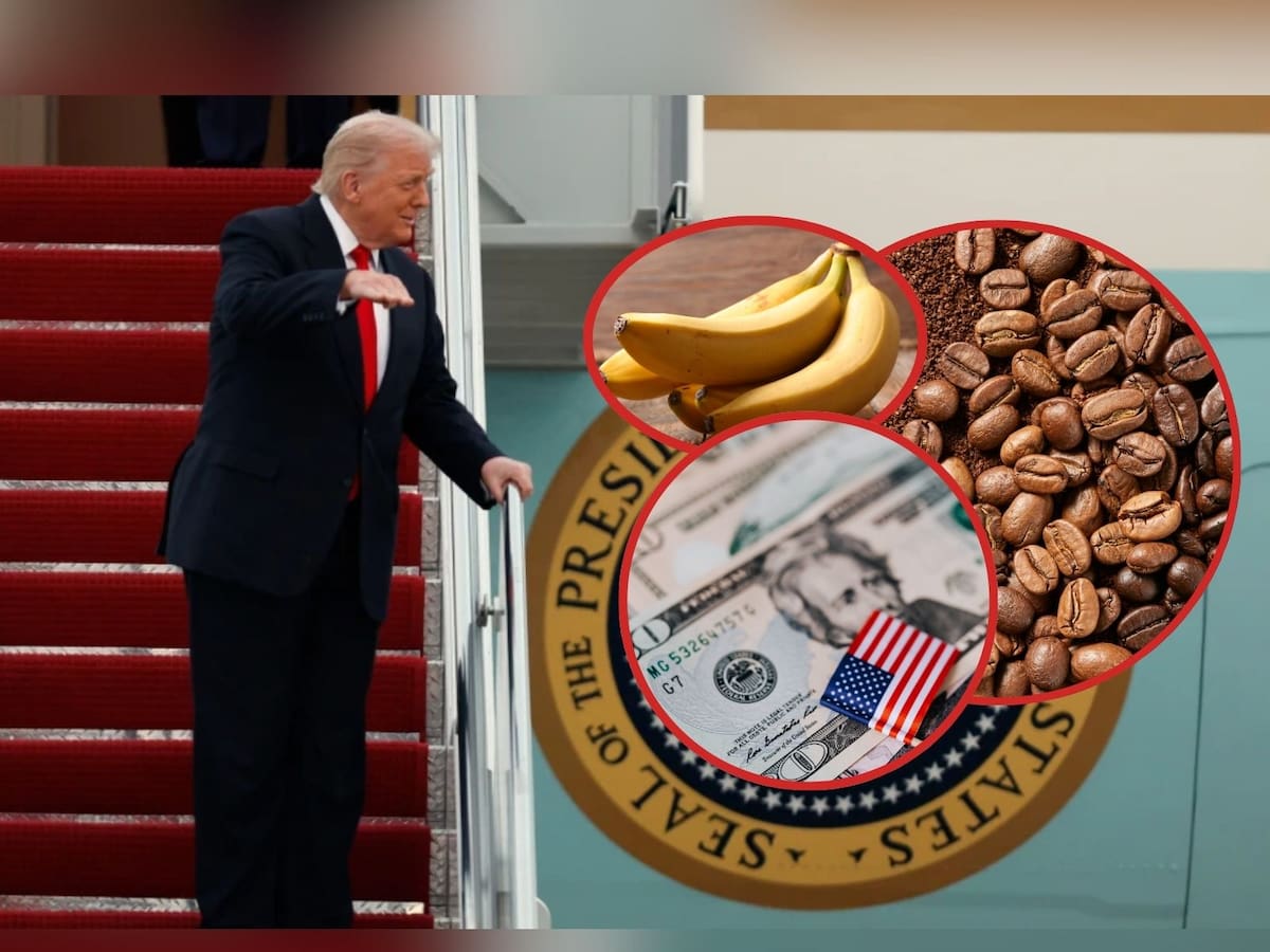 Trump baja aranceles a café y plátanos para enfrentar crisis del costo de vida. | Crédito: AP/Canva