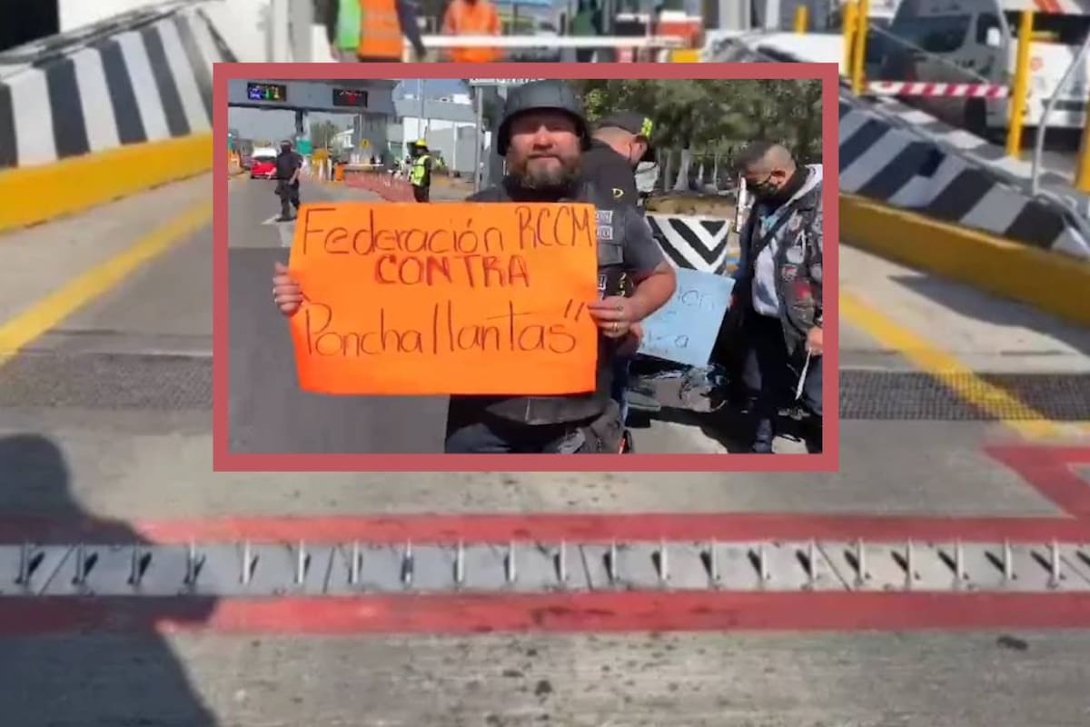 Edomex: Protestan automovilistas para retirar ponchallantas