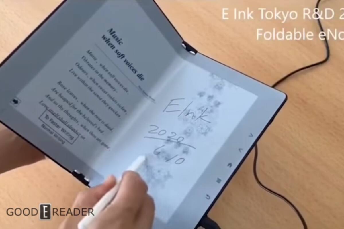 Crean lector de eBook plegable con capacidad de tomar notas