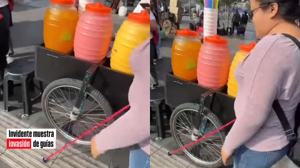 “Esa gente ni sabe para qué sirven; falta empatía y educación” Joven y su familiar con discapacidad visual exhiben cómo puestos y vendedores ambulantes obstruyen las guías podotáctiles en la Ciudad de México y generan reflexión en redes sociales