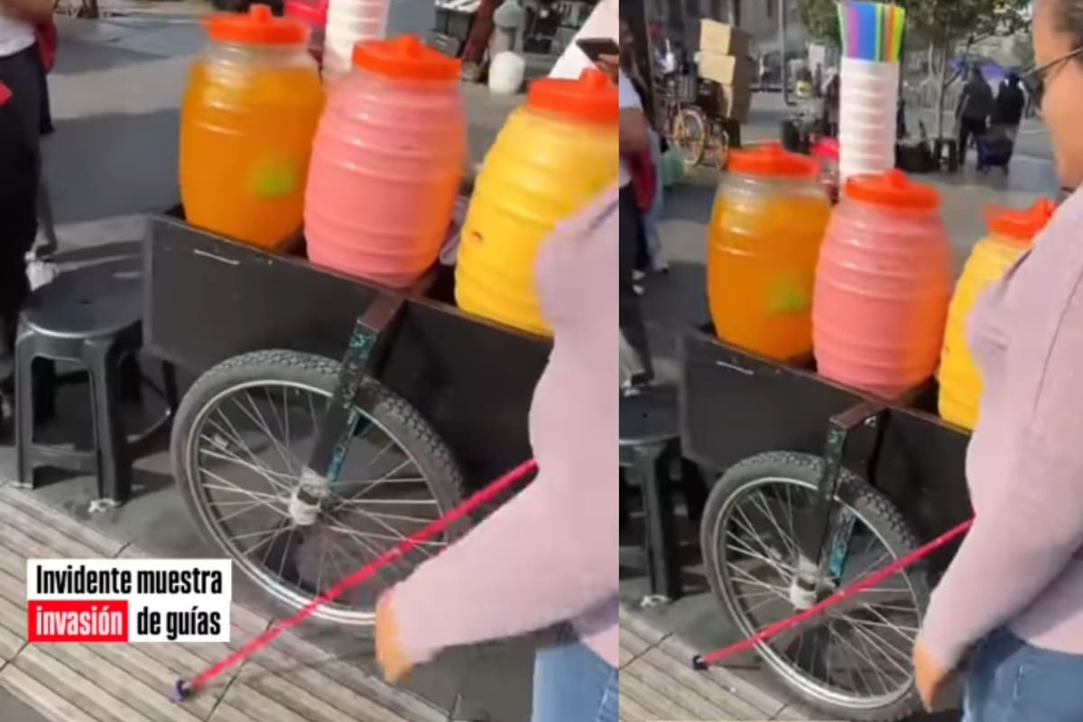 “Esa gente ni sabe para qué sirven; falta empatía y educación” Joven y su familiar con discapacidad visual exhiben cómo puestos y vendedores ambulantes obstruyen las guías podotáctiles en la Ciudad de México y generan reflexión en redes sociales