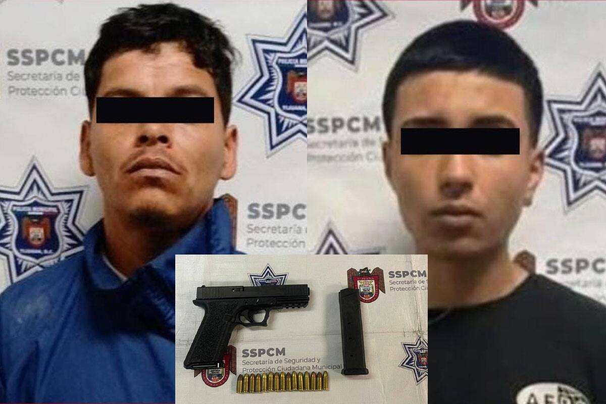 Capturan a dos sujetos armados en la colonia Obrera