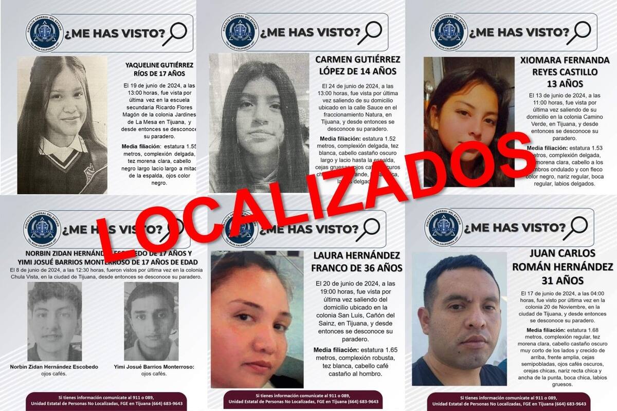 FGE localizan a siete desaparecidos