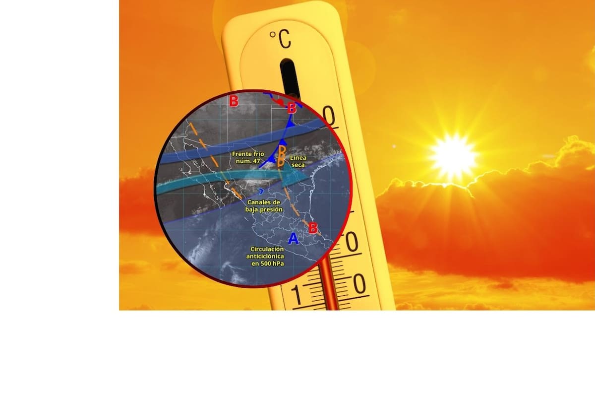 Onda de calor en México y frente frío 47 provocarán temperaturas extremas, lluvias y fuertes vientos este 27 de abril