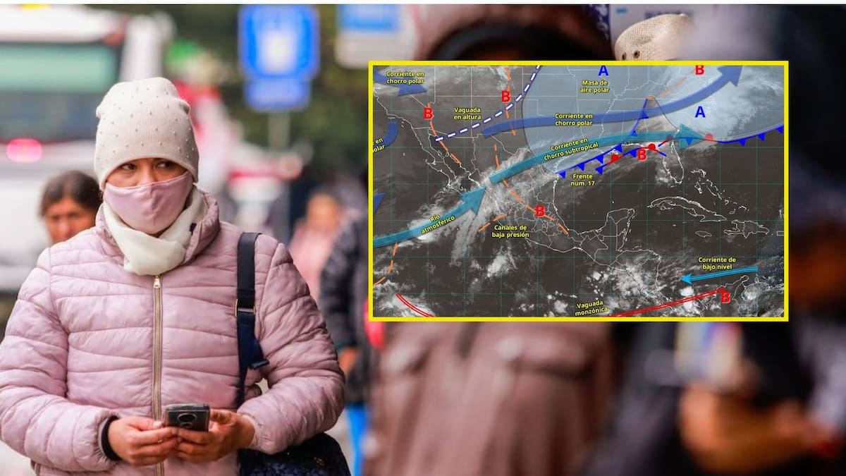 Frente frío 17 provocará lluvias fuertes y temperaturas congelantes de hasta -10 grados en varios estados de la república