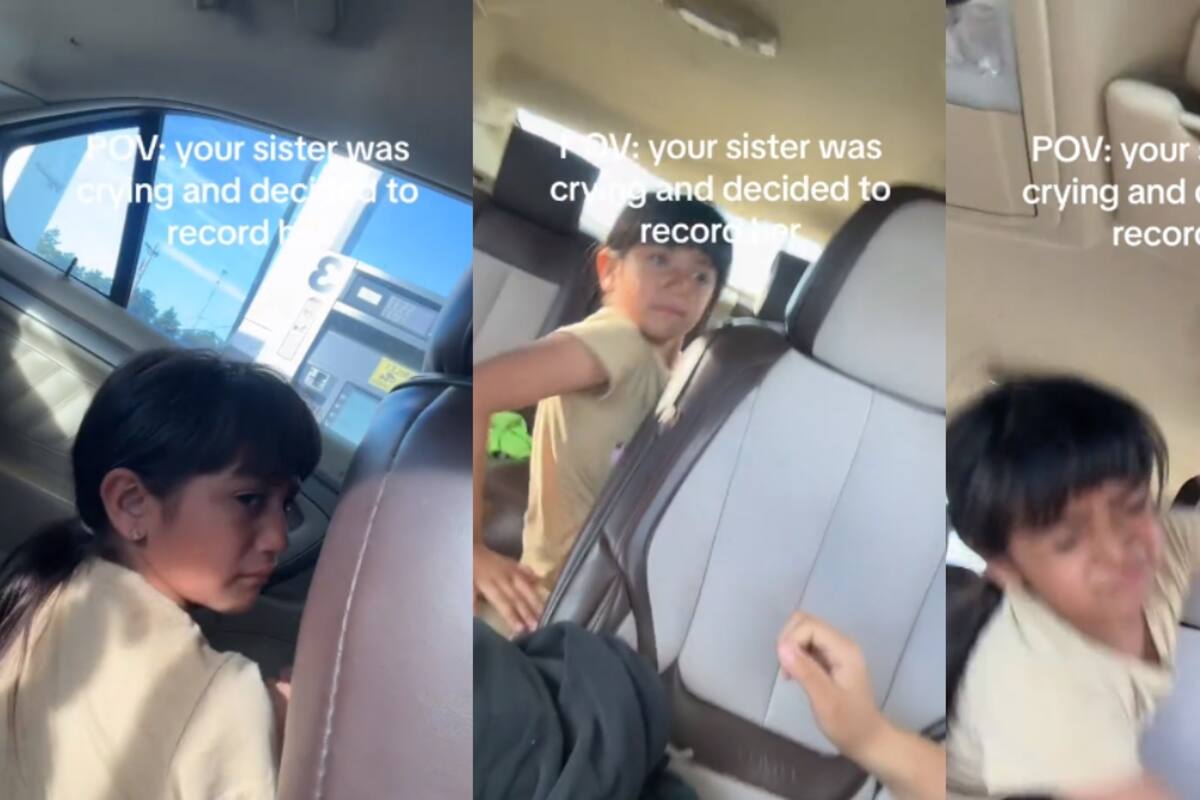 Joven graba a su hermana menor llorando y ésta explota de coraje: ¡la ataca sin piedad!