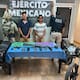 Ejército y Fiscalía detienen a dos personas en Cajeme; aseguran armas, droga y motocicletas durante patrullajes