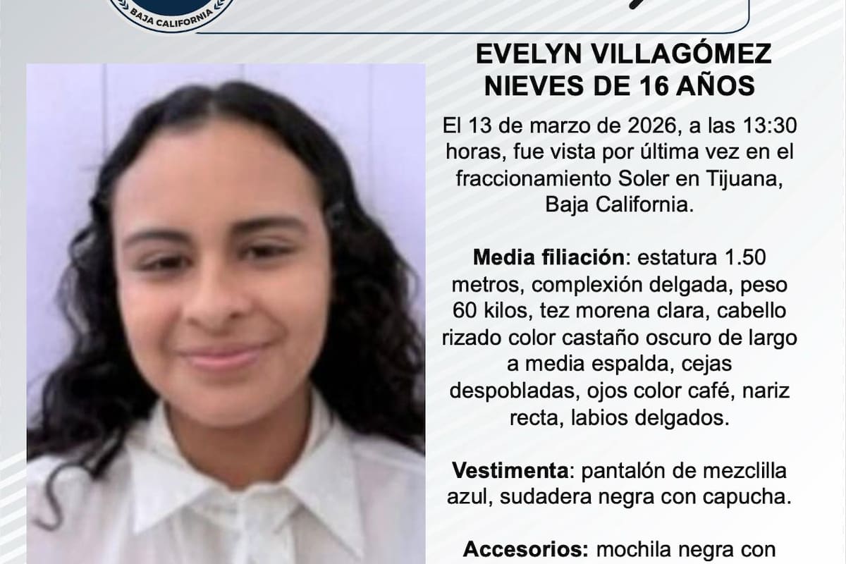 Se busca a Evelyn Villagómez Nieves de 16 años