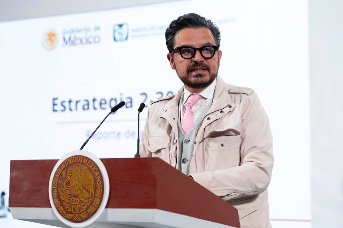 Zoé Robledo, director general del IMSS, durante el reporte de salud en la conferencia presidencial. | Crédito: Presidencia