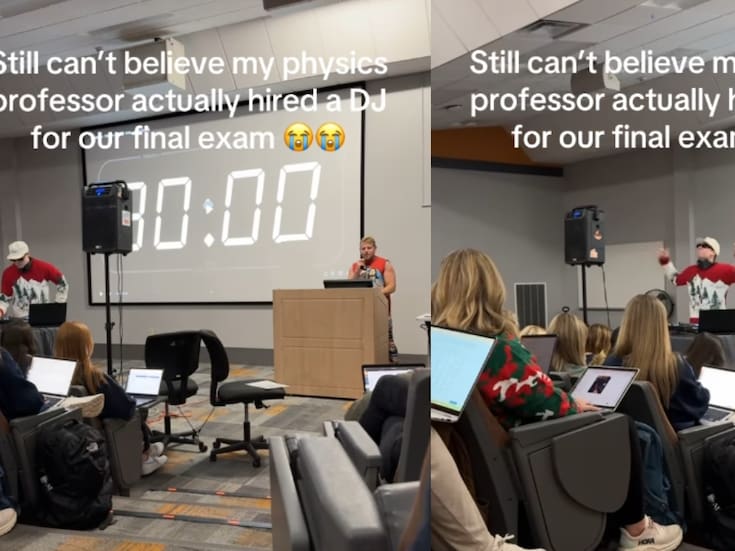Profesor se vuelve viral por contratar a un DJ justo cuando sus alumnos presentan el examen final