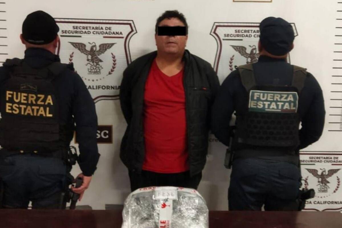 Capturan en Tijuana a hombre con más de 2 kilos de metanfetamina
