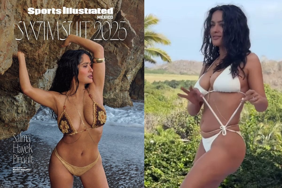 Salma Hayek presume su portada para Sports Illustrated bailando en bikini