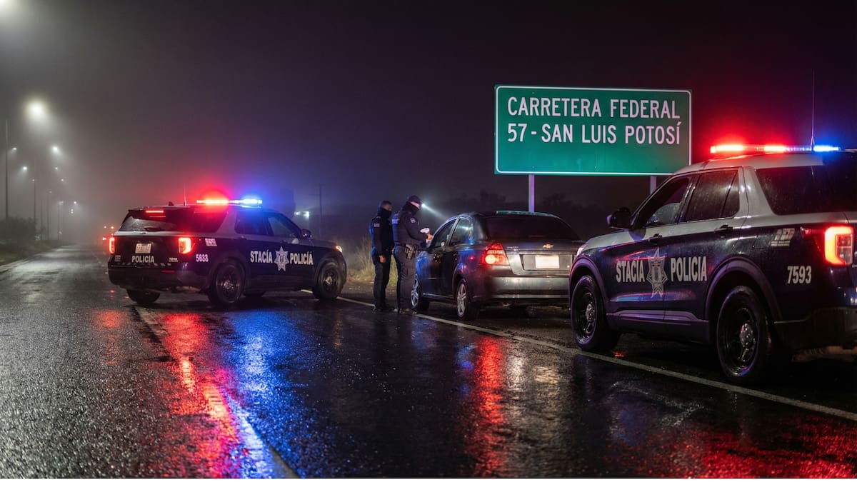 La intervención se realizó durante un dispositivo de vigilancia estatal en el tramo San Luis Potosí–Querétaro. (Ilustrativa/IA)